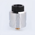 Authentic Smokjoy Pyramid RDA Rebuildable Dripping Atomizer w/ BF Pin - Silver, Stainless Steel, 24mm Diameter