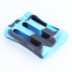 Authentic Iwodevape Protective Case Sleeve for Triple 18650 Batteries - Black + Blue, Silicone