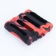 Authentic Iwodevape Protective Case Sleeve for Quad 18650 Batteries - Black + Red, Silicone