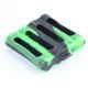 Authentic Iwodevape Protective Case Sleeve for Quad 18650 Batteries - Black + Green, Silicone