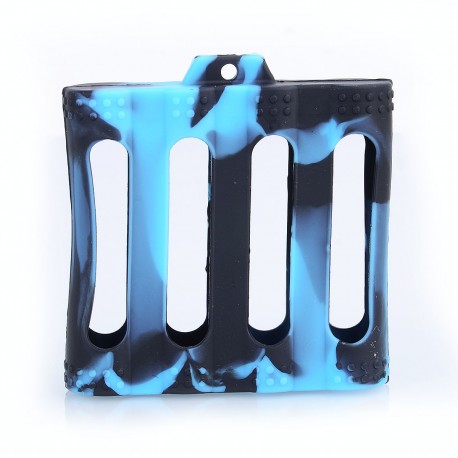 Authentic Iwodevape Protective Case Sleeve for Quad 18650 Batteries - Black + Blue, Silicone