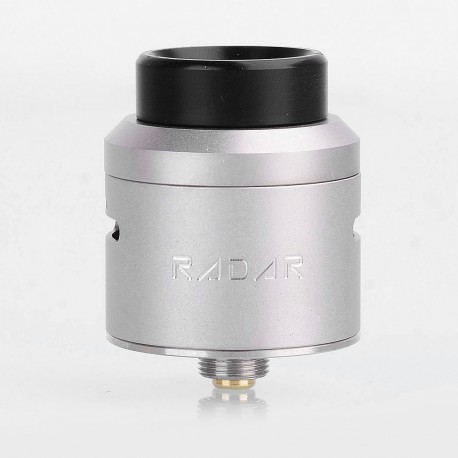 Authentic GeekVape Radar RDA Rebuildable Dripping Atomizer w/ BF Pin - Silver, Stainless Steel, 24mm Diameter