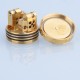 Authentic Oumier VLS RDA Rebuildable Dripping Atomizer w/ BF Pin - Gold, Stainless Steel + PEI, 25mm Diameter