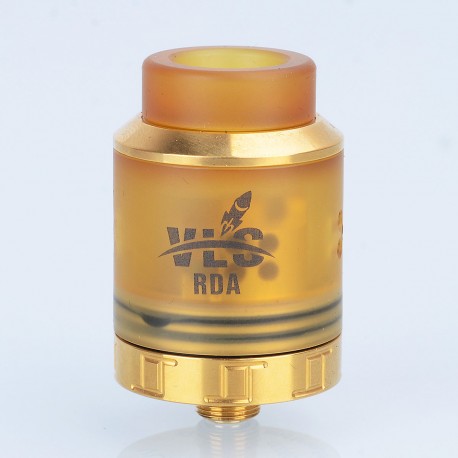 Authentic Oumier VLS RDA Rebuildable Dripping Atomizer w/ BF Pin - Gold, Stainless Steel + PEI, 24mm Diameter