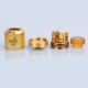 Authentic Oumier VLS RDA Rebuildable Dripping Atomizer w/ BF Pin - Gold, Stainless Steel + PEI, 25mm Diameter