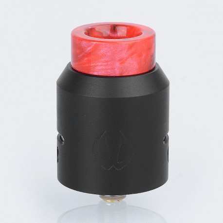 Authentic Vandy Iconic RDA Rebuildable Dripping Atomizer w/ BF Pin - Black, Stainless Steel, 24mm Diameter