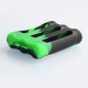 Authentic Iwodevape Protective Case Sleeve for Triple 18650 Batteries - Black + Green, Silicone