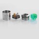 Authentic Hellvape Dead Rabbit SQ RDA Rebuildable Dripping Atomizer w/ BF Pin - Silver, Stainless Steel, 22mm Diameter