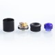 Authentic Hellvape Dead Rabbit SQ RDA Rebuildable Dripping Atomizer w/ BF Pin - Full Black, Stainless Steel, 22mm Diameter