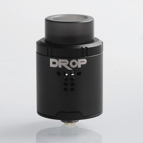 Authentic Digiflavor DROP RDA Rebuildable Dripping Atomizer w/ BF Pin - Matte Black, Stainless Steel, 24mm Diameter