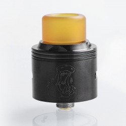Authentic Coppervape Hippo RDA Rebuildable Dripping Atomizer w/ BF Pin - Black, 316 Stainless Steel, 24mm Diameter