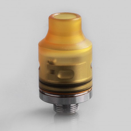 Authentic Demon Killer Tiny RDA Rebuildable Dripping Atomizer w/ BF Pin - Yellow, PEI + Stainless Steel, 14mm Diameter