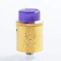 Authentic Hellvape Dead Rabbit SQ RDA Rebuildable Dripping Atomizer w/ BF Pin - Gold, Stainless Steel, 22mm Diameter