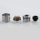 Authentic Vapefly Mesh Plus RDA Rebuildable Dripping Atomizer w/ BF Pin - Silver, Stainless Steel, 25mm Diameter
