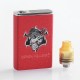 Authentic Demon Killer Tiny 800mAh Mod + RDA Kit - Red, Zinc Alloy + PEI + Stainless Steel, 14mm Diameter