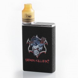 Authentic Demon Killer Tiny 800mAh Mod + RDA Kit - Black, Zinc Alloy + PEI + Stainless Steel, 14mm Diameter