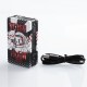 Authentic Sigelei Vcigo Moon Box 200W Mod - Black + White Skull, Tinplate + PC + ABS, 2 x 18650