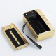 Authentic Dovpo M VV 300W Variable Voltage Box Mod Special Edition - Gold Samurai, Zinc Alloy, 2 x 18650
