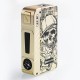 Authentic Dovpo M VV 300W Variable Voltage Box Mod Special Edition - Gold Skull, Zinc Alloy, 2 x 18650