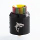 Authentic Timesvape APEX RDA Rebuildable Dripping Atomizer w/ BF Pin - Black, Stainless Steel, 25mm Diameter
