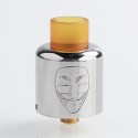 Authentic Timesvape Mask RDA Rebuildable Dripping Atomizer w/ BF Pin - Silver, Stainless Steel, 24mm Diameter