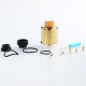 Authentic Timesvape Mask RDA Rebuildable Dripping Atomizer w/ BF Pin - Gold, Stainless Steel, 30mm Diameter