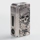 Authentic Dovpo M VV 300W Variable Voltage Box Mod Special Edition - Silver Skull, Zinc Alloy, 2 x 18650