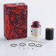 Authentic VBS Iron Surface Squonk Mechanical Box Mod + Vivid RDA Kit - Red, Resin, 7ml, 1 x 18650 / 20700, 24mm Diameter