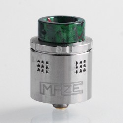 Authentic Vandy Vape Maze Sub Ohm BF RDA Rebuildable Dripping Atomizer - Silver, Stainless Steel, 2ml, 24mm Diameter