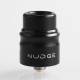 Authentic Wotofo Nudge RDA Rebuildable Dripping Atomizer w/ BF Pin - Black, Aluminum + 316 Stainless Steel, 22mm Diameter
