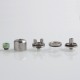 Authentic Dovpo Bushido Plus RDTA Rebuildable Dripping Tank Atomizer - Silver, Stainless Steel, 2ml, 24mm Diameter