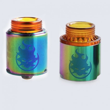 Authentic VandyVape Phobia RDA Rebuildable Dripping Atomizer w/ BF Pin - Rainbow, Stainless Steel, 24mm Diameter