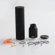 Authentic GeekVape Karma 2 Kit w/ Black Ring Mechanical Mod + Tsunami Pro RDA - Black, 1 x 18650 / 20700 / 21700, 25mm Diameter