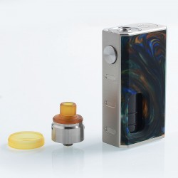 Authentic Wismec Luxotic 100W Squonk Box Mod + Tobhino BF RDA Kit - Swirled Metallic Resin, 7.5ml, 1 x 18650, 22mm Diameter