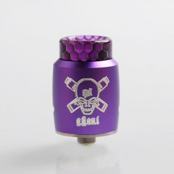 Authentic Blitz Ghoul RDA Rebuildable Dripping Atomizer w/ BF Pin - Purple, Aluminum + Stainless Steel, 22mm Diameter