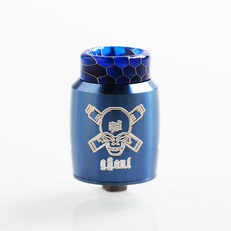 Authentic Blitz Ghoul RDA Rebuildable Dripping Atomizer w/ BF Pin - Navy Blue, Stainless Steel, 22mm Diameter