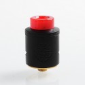 Authentic Hellvape Aequitas RDA Rebuildable Dripping Atomizer w/ BF Pin - Full Black, Stainless Steel, 24mm Diameter