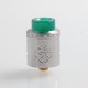 Authentic Hellvape Aequitas RDA Rebuildable Dripping Atomizer w/ BF Pin - Silver, Stainless Steel, 24mm Diameter