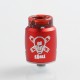 Authentic Blitz Ghoul RDA Rebuildable Dripping Atomizer w/ BF Pin - Red, Aluminum + Stainless Steel, 22mm Diameter