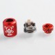 Authentic Blitz Ghoul RDA Rebuildable Dripping Atomizer w/ BF Pin - Red, Aluminum + Stainless Steel, 22mm Diameter
