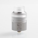 Authentic Vapefly Wormhole RDA Rebuildable Dripping Atomizer w/ BF Pin - Silver, Stainless Steel + PMMA, 24mm Diameter