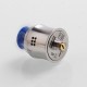 Authentic Wotofo Recurve RDA Rebuildable Dripping Atomizer w/ BF Pin - Silver, Stainless Steel, 24mm Diameter