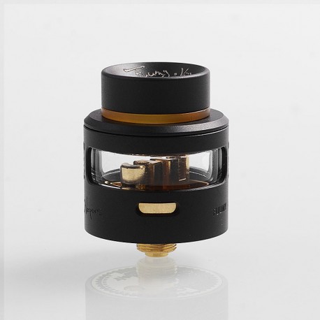 Authentic Fuumy Maple Leaf RDA Rebuildable Dripping Atomizer w/ BF Pin - Black, Stainless Steel, 24mm Diameter