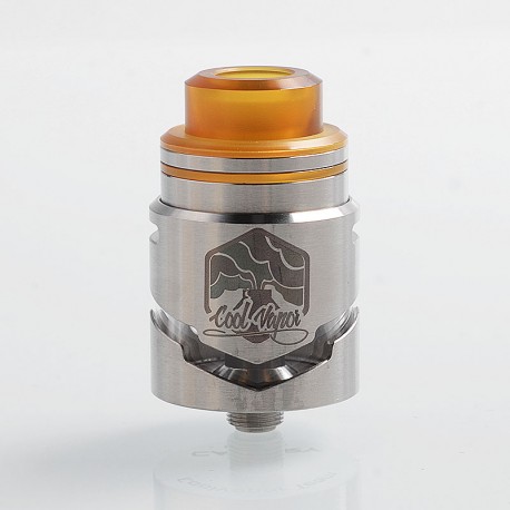 Authentic Cool Cavalry RDTA Rebuildable Dripping Tank Atomizer w/ BF Pin - Silver, Stainless Steel, 3ml, 24.5mm Diameter