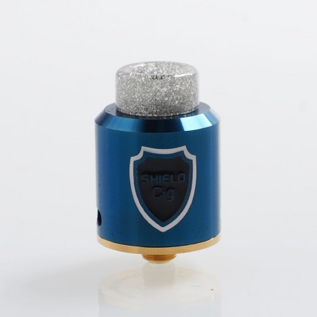 Authentic Shield Luxembourg RDA Rebuildable Dripping Atomizer - Blue, Stainless Steel, 24mm Diameter