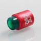 Authentic Hellvape Dead Rabbit SQ RDA Rebuildable Dripping Atomizer w/ BF Pin - Red, Aluminum + Stainless Steel, 22mm Dia.