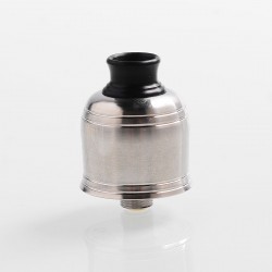 Authentic Hot Castle RDA Rebuildable Dripping Atomizer w/ BF Pin - Silver, Stainless Steel, 22mm Diameter