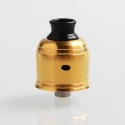 Authentic Hot Castle RDA Rebuildable Dripping Atomizer w/ BF Pin - Gold, Stainless Steel, 22mm Diameter
