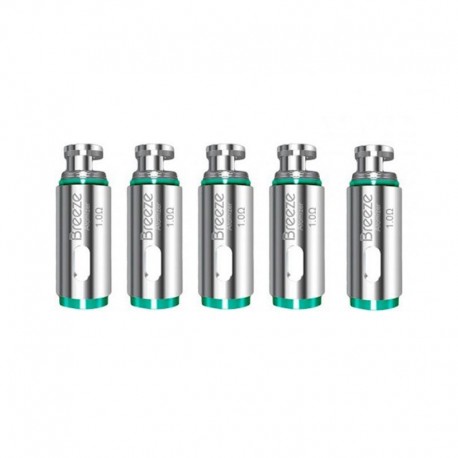 Authentic Aspire Replacement Coil Heads for Breeze 2 Starter Kit - 1.0 Ohm (5 PCS)