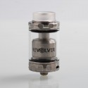 Authentic VandyVape Revolver RTA Rebuildable Tank Atomizer - Silver, Stainless Steel, 5ml, 24.4mm Diameter